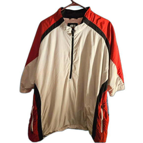 Vintage Men's Red/White FootJoy Half Zip Pullover - Picture 2 of 6